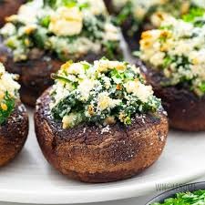 Delicious Baked Mushrooms and Spinach prepared by COOX