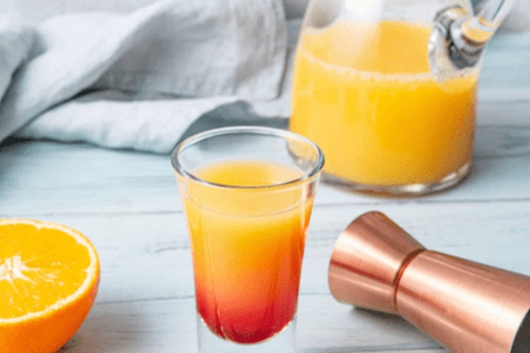 Delicious Tequila Sunrise Shots prepared by COOX